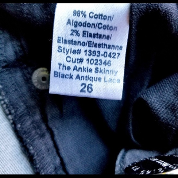 Current Elliot The Ankle Skinny Lace Print Jeans - Picture 6 of 7